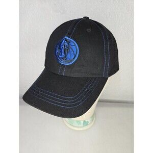 Dallas Mavericks Hat Cap Strap Back Black Blue NBA Basketball Mens Sprite Promo